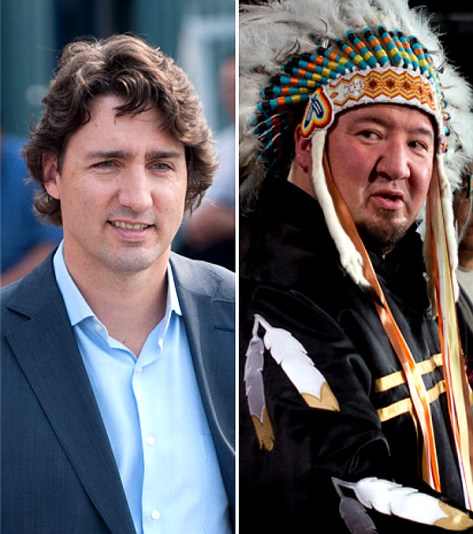 Trudeau and Nepinak (POSTMEDIA NEWS -THE CANADIAN PRESS)