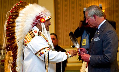 Prince Charles meets with native leaders in Toronto (2012) to mark the Queen's Diamond Jubilee. (PHOTO: Paul Chiasson-Canadian Press)